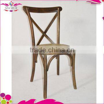 2015 hot sale factory stackable old wooden chairs