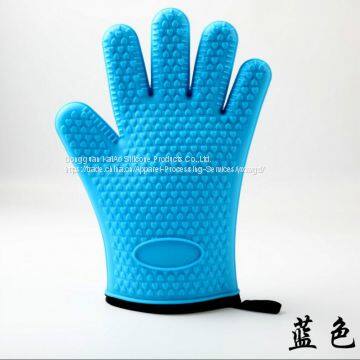 Cotton Heat-resistance Grill Mitt Silicone Glove BBQ Tool photo-4