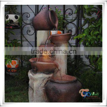 Beautiful Bowl Resin Led Light Japanese Garden Water Fountain photo-2