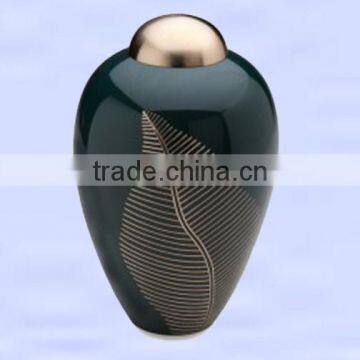 Dark Blue Finished Cremation Urn, Urn for cremation