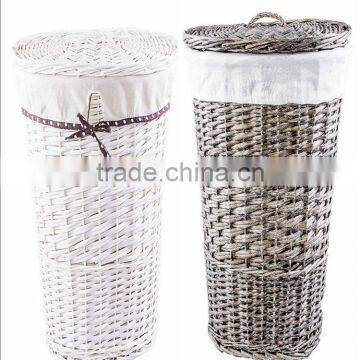 Hand-Woven Willow Wicker Customized Dirty Laundry Basket photo-4