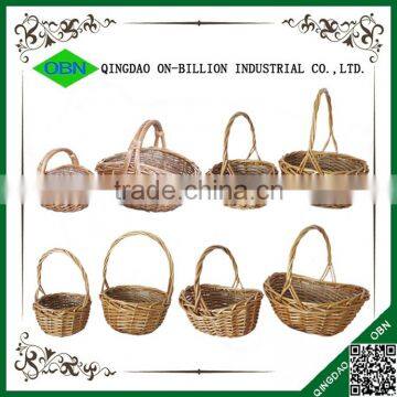 Unique Small Wicker Gift Handmade Flower Basket Empty photo-5