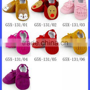 Baby Boys And Girls Tassel Bow Soft Suede Moccasin Handmade Girls Shoe