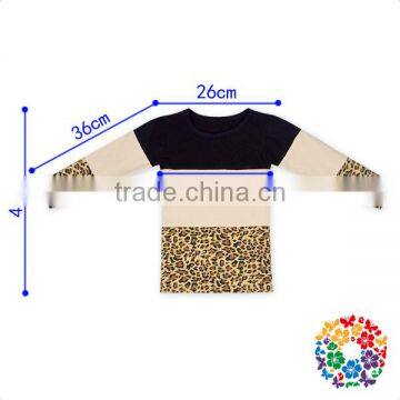 Black Champagne Leopard Long Sleeves Baby Girl Spring Wholesale t Shirts photo-6