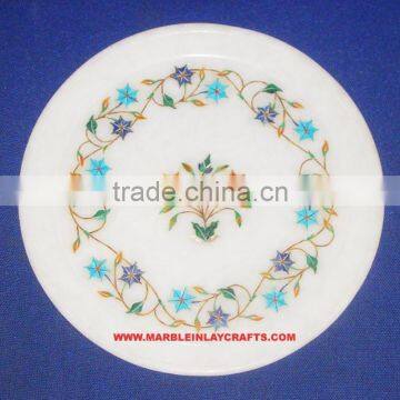 White Marble Plate Home Decoration