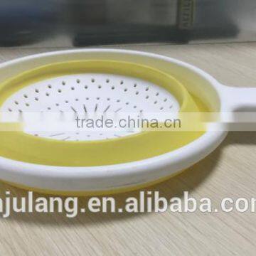 Foldable Fruit Strainer With Handle,plastic Foldable Colander With Handle photo-3