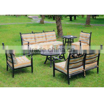 Garden outdoor cast aluminum sofa set patio new premium house outdoor furniture metal sofa wholesaler