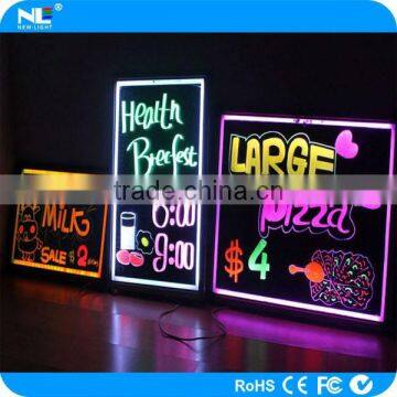 LED Color Flashing Advertising Board / Acylic Panel Restaurant LED Erasable Writing Board photo-4