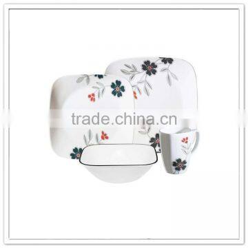 Diamond Printed Circular Elegant Round New Style Tableware in Melamine Food Material photo-2