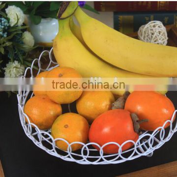 Handcraft factory metal storage basket fruit bowl