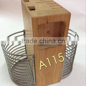 Wooden Knife Block With Timer