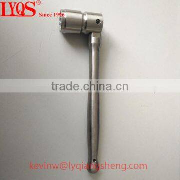 Titanium socket and handle scaffolding wrench spanner