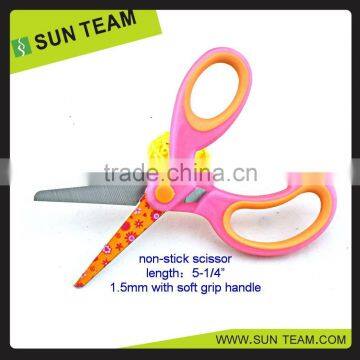 SC204P 5-4/4 "FDA certificated high quality non-stick color coating chlidren scissors