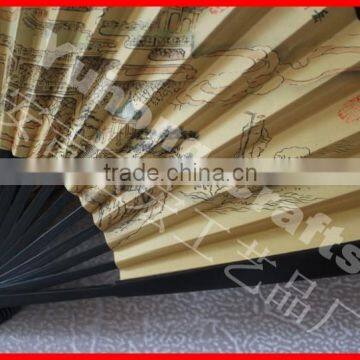 High Quality Bamboo Silk Hand Fan for Promotion photo-4