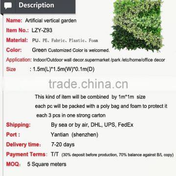 OEM High Quality Fake Vertical Garden UV Treated Artificial Green Plant Wall photo-5
