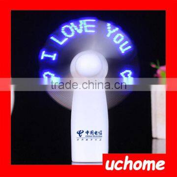 UCHOME USB Mini Programmable LED Digital Message Handheld Fan