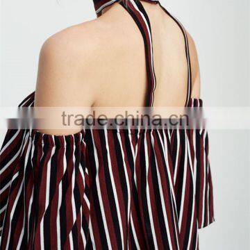 Sexy Fashion Design Women Elastics Choker Neck Top