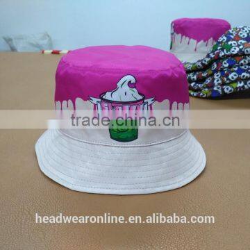 Digital Printing Double Side Fisherman Cap Reversable Bucket Hats photo-3