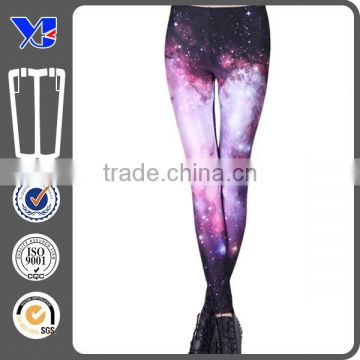 latest fashion bright purple galaxy leggings