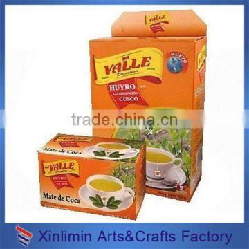 Customized white tea boxwith logo printing
