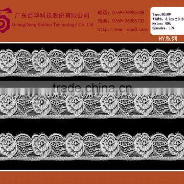 Wavy Elegant Tricot Embroidered Sex Nylon Lace Trim Fabric for Lady's Garments photo-5