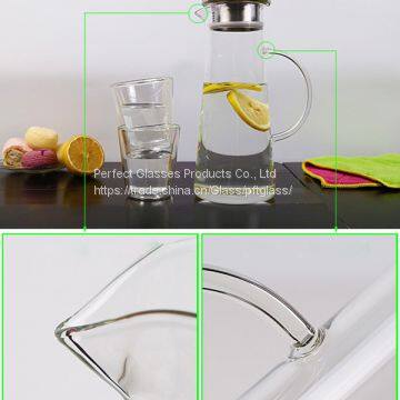 Water Bottle Wholesale Glass Bottle Wholesale Water Jug Glass Decanter Glass Bottle for Kitchen Resturant and Hotel photo-5