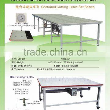KAIYU 1530mm,1830mm,2130mm,2430mm Sectional Fabric Cutting Table