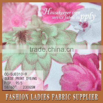 New Design Suede Print Dyeing With Florals for Girl's Garment photo-5