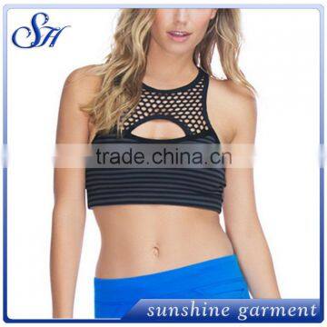 Custom made ladies padded yoga bra tops sexy yoga tops