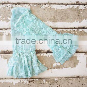 wholesale high quality baby lace warmers aqua boutique unisex baby clothes leggings