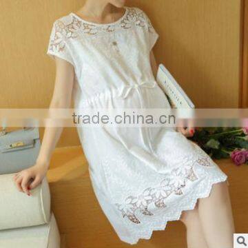 2016 Fashion hollow pregnant dress elegant maternity clothing