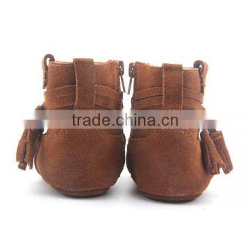 Fancy Handmade Genuine Leather Baby Winter Boots photo-5