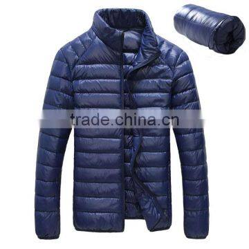 2016 OEM Fashion ultra light winter nylon down jackets / winter down jacket man /man down jackets with a bag