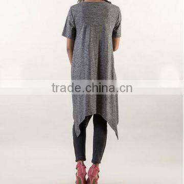 Custom Super Longline t Shirt With Asymmetric Hem photo-3