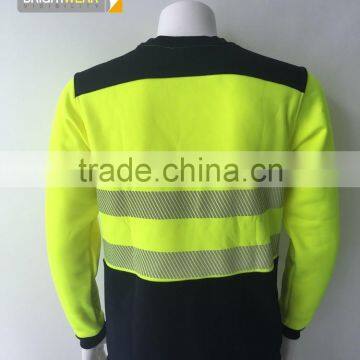 80% Polyester 20% Cotton Fleece hi Vis Safety Sweatshirt photo-2