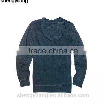 Stone Washed Disressed Bulk Zip Blank Hoodies photo-2