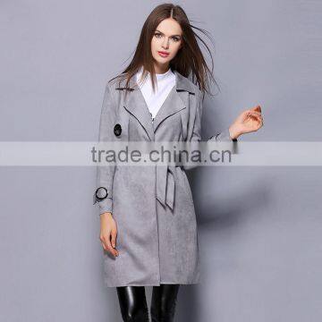 2017 Latest Long Ladies Overcoat Designs Women Winter Jacket Coat With Belt photo-2