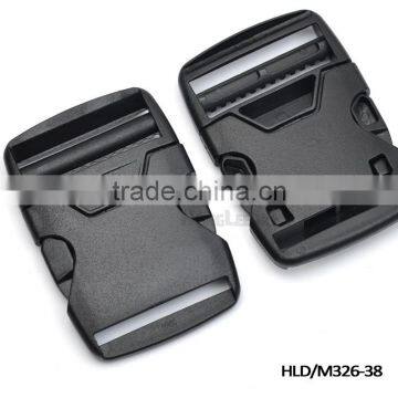 HLD/M326-38mm 1.5inch Black POM Plastic Buckles Bump Adjustable Splice Clip Buckle Backpack Webbing Strap photo-2