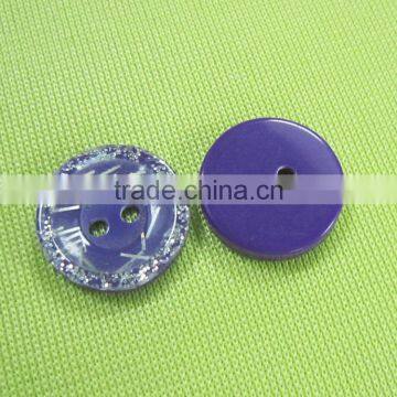 China Manufacturer Shining Powder 2 Holes Colorful Eyes Shape Resin Buttons photo-3