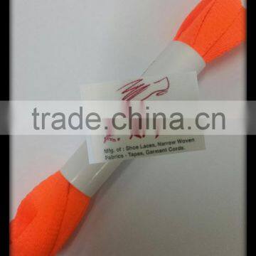hot selling neon fashion flat shoe lace with pair packing