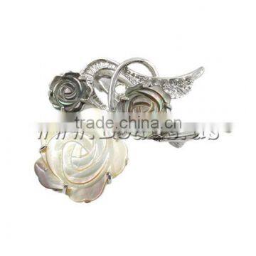 Gets.com shell kc flower brooch