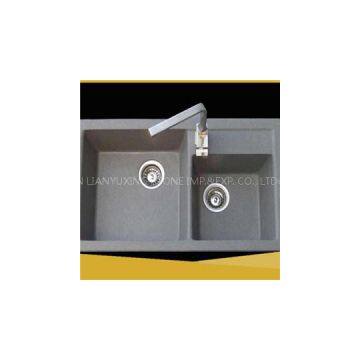 Grey Quartz Stone Kitchen Wash Lavabo