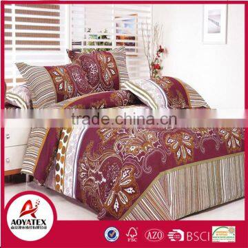 100% polyester home choice bedding set,3pc big flower pattern microfiber bedding set