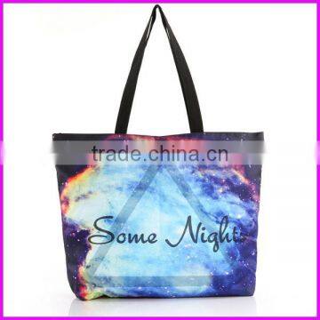 2014 Europe Hot Selling Digital Printed Ladies Fashion Cotton Canvas Bag
