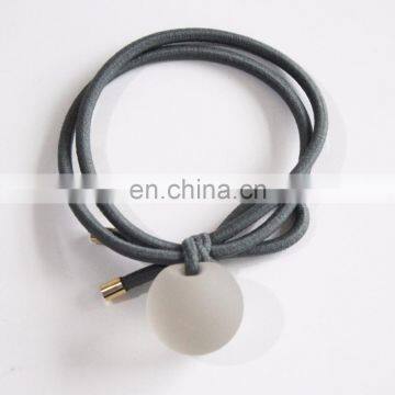 matte plastic beads double layer bownot hair elastic