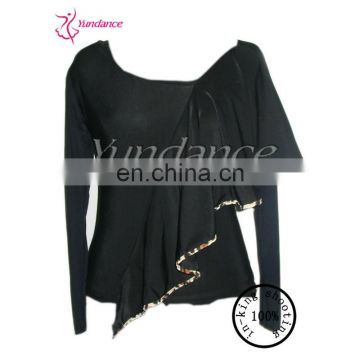 2015 New Wholesale Shenzhen Tunic Tops Black T-198