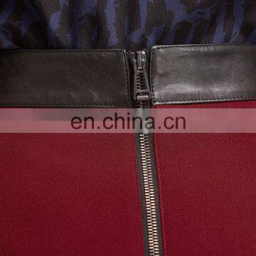 OEM Custom Made In China Fashion Zipper Red Mini Skirt Office Lady Love photo-3