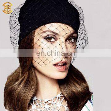 Wholesale China New Fashion Knit Beanie Winter Woman Hat With Veil