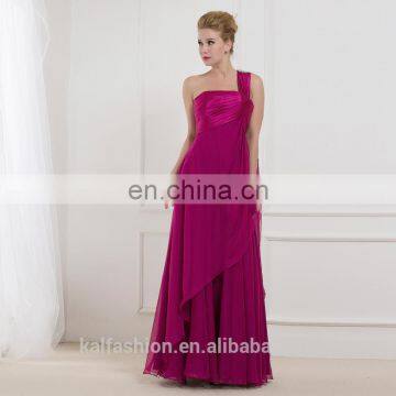 EM9017 A-Line scoop one shoulder slim Elegant bridesmaid dress | gentle lady formal dress