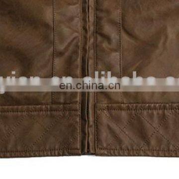 Custom Men High Quality pu Leather Jacket photo-6
